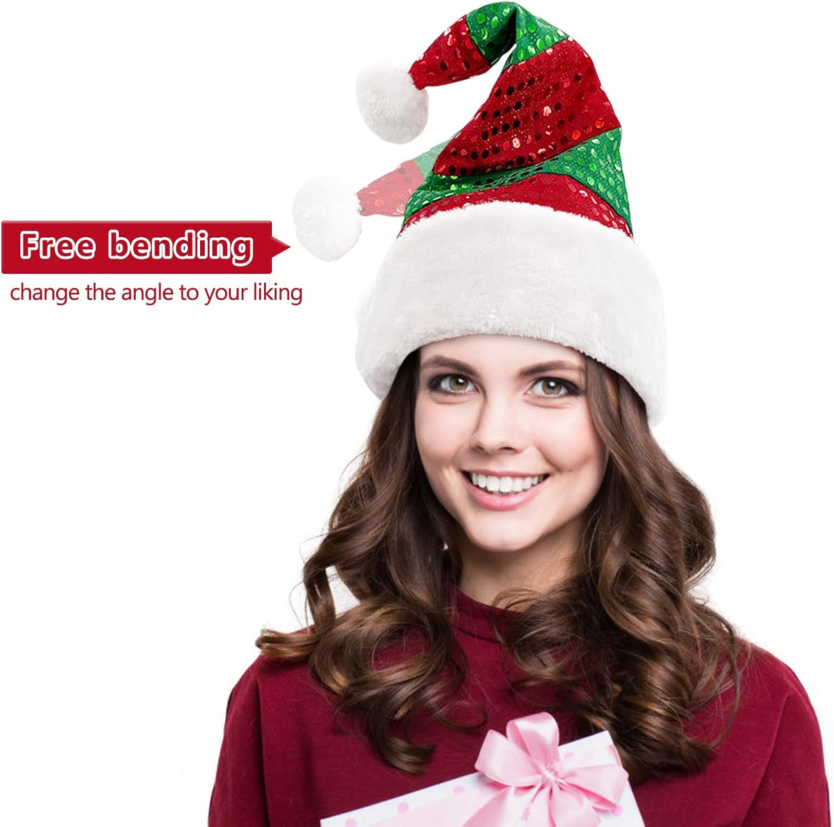Elf Hat Felt Elf Hat with Jingle Bells Santa Hats Hat Great Holiday Party Costume New Year Gift