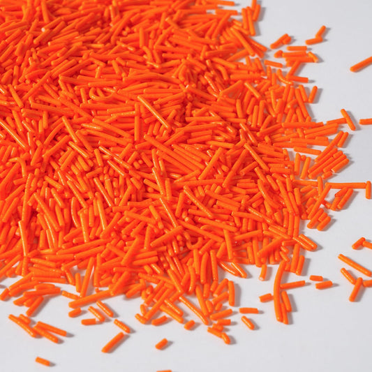 Edible Orange Sprinkles, Jimmies Sprinkle, Orange Sprinkles for Cupcakes, Cakes, Cookies, Macarons