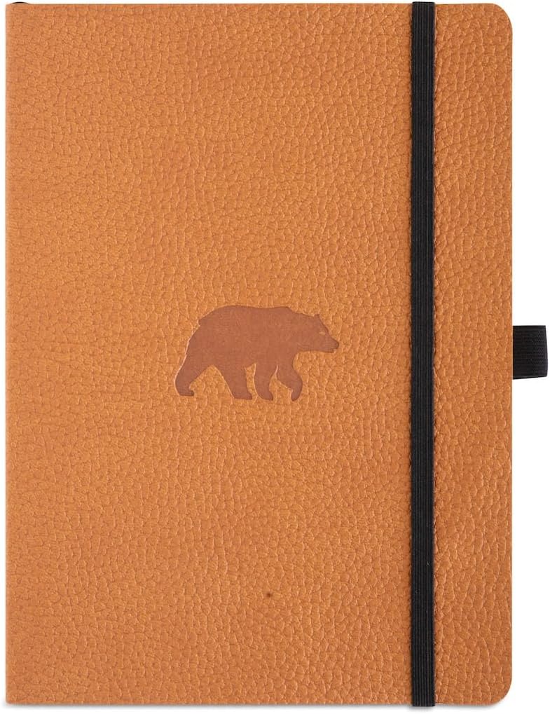 Dingbats* Wildlife Dotted Journal Notebook A5 - Vegan Leather Soft Cover, Ideal for Work, Travel