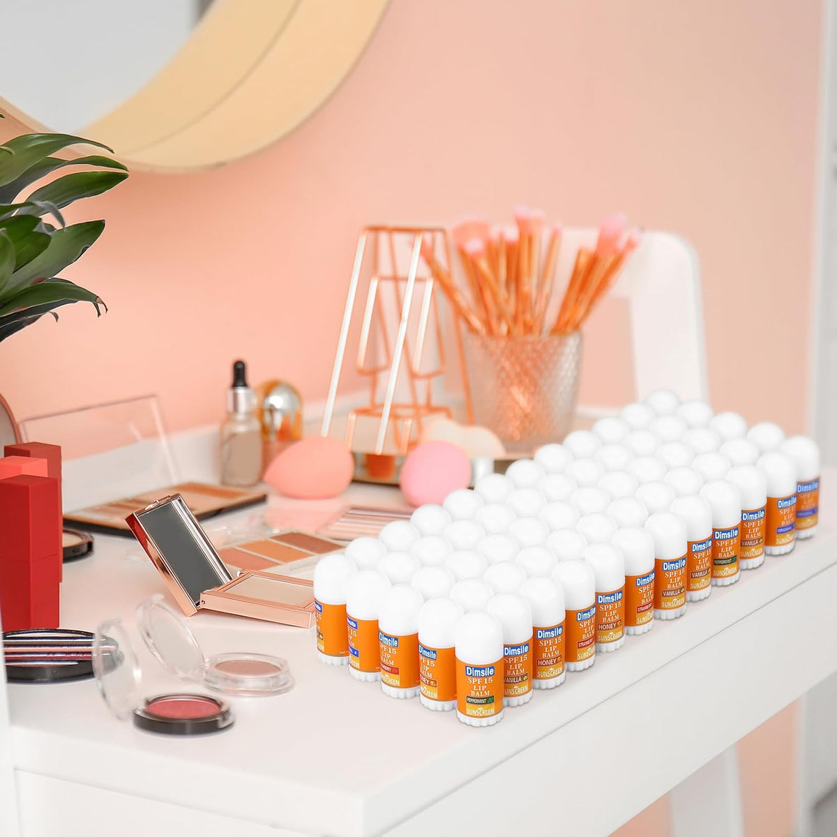 75 Pcs Mini Sunscreen Lip Balms Bulk Spf 15 Lip Balms Sticks with Sunscreen Teacher Nurse Volunteer