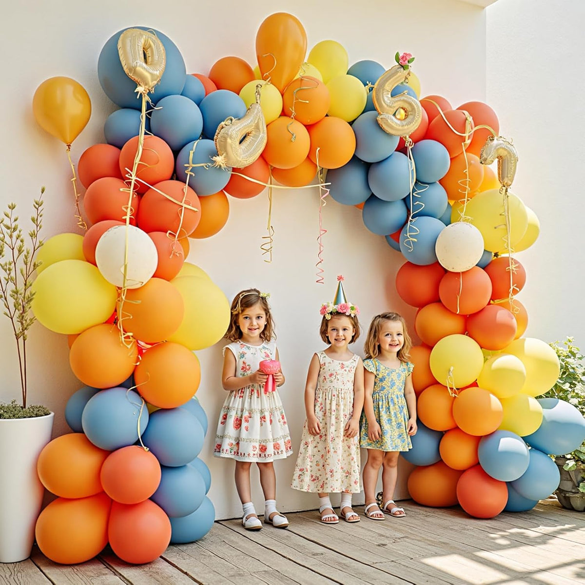 Here Comes the Sun Balloon Garland Arch Kit,412pcs Different Sizes 18 12 10 5 Inch Here Comes the
