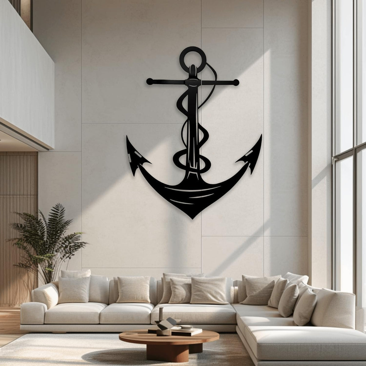 XXQ Anchor Metal Wall Decor, Anchor Metal Wall Art for Bedroom Living Room Dorm Antique Anchor Wall
