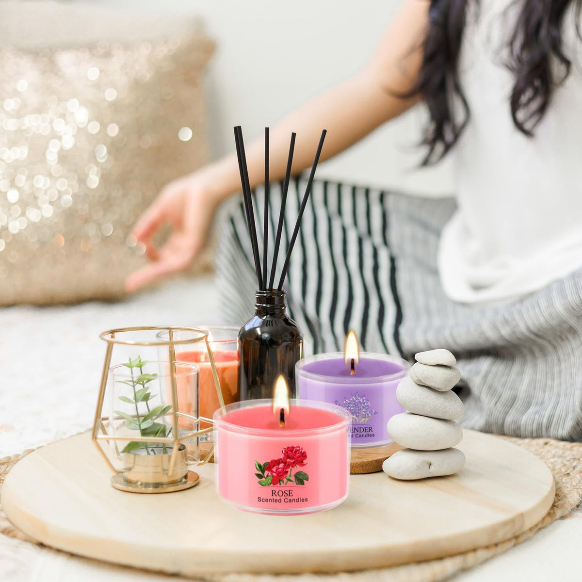 40 Scented Candle Set, 10 Fragrances, 35g Natural Soy Wax Candles with Smokeless Cotton Wicks
