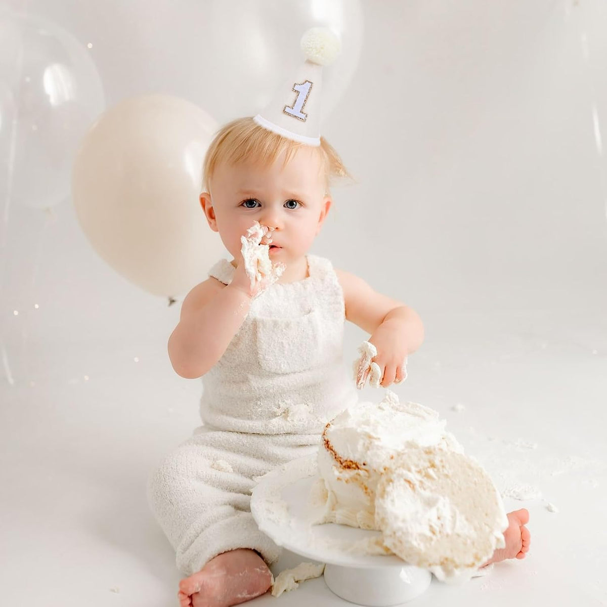 MAMUXI Natural Boho Birthday Hat - 1st Birthday Hat,Natural Boho First/1st Birthday