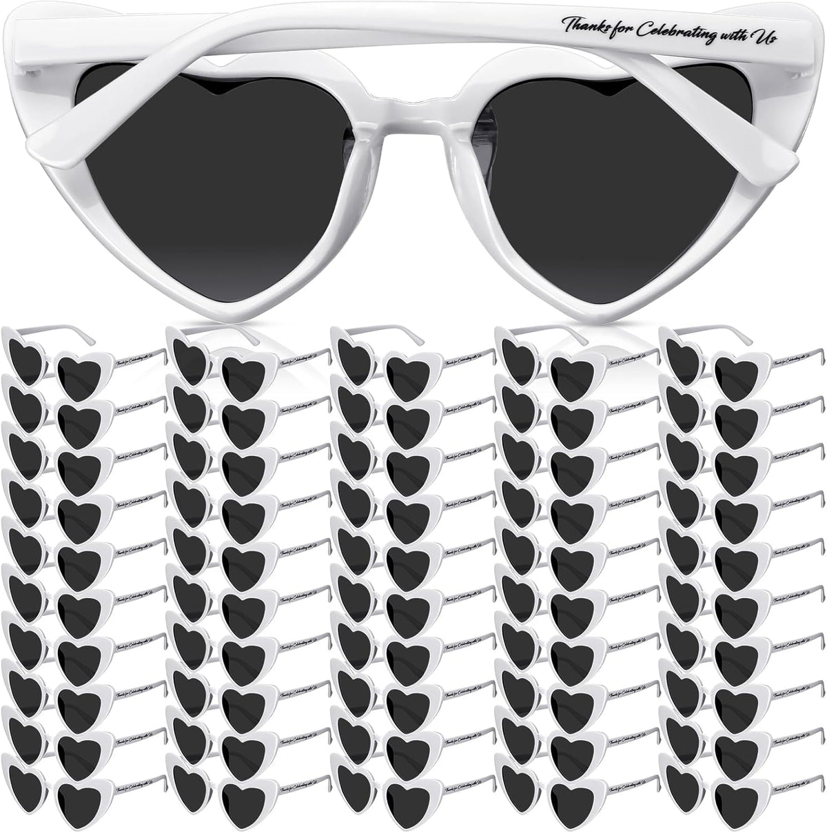 Vabean Wedding Heart Sunglasses Bulk Wedding Gifts Bachelorette Bridal Party Favors for Guests