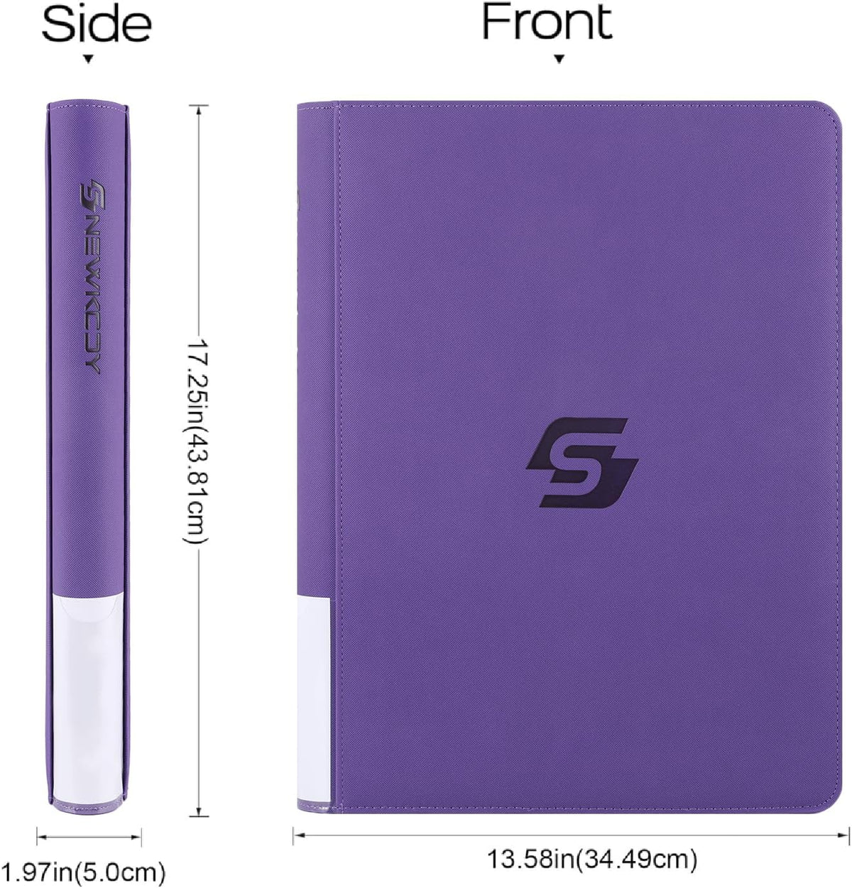 Snekdy premium 1024-pocket trading card binder, 16-pocket cards album, waterproof PU-leather Cover