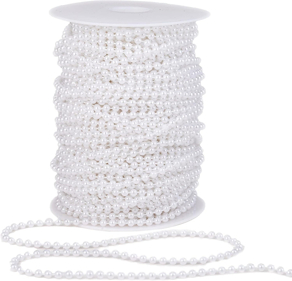 4mm Crafts Faux Pearl Beads Garland Pearl Bead Roll Strand of Pearls to Decorate Floral