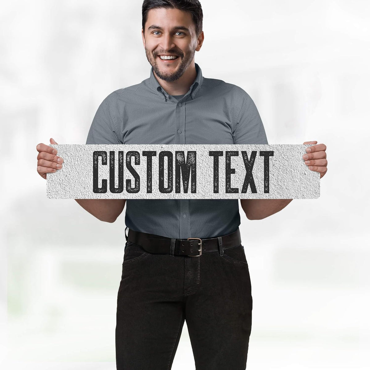 Custom Sign, Custom Street Sign, 11 Font Colors, 13 Font Styles, 4 Hole Options, 22 Sizes, 6x30