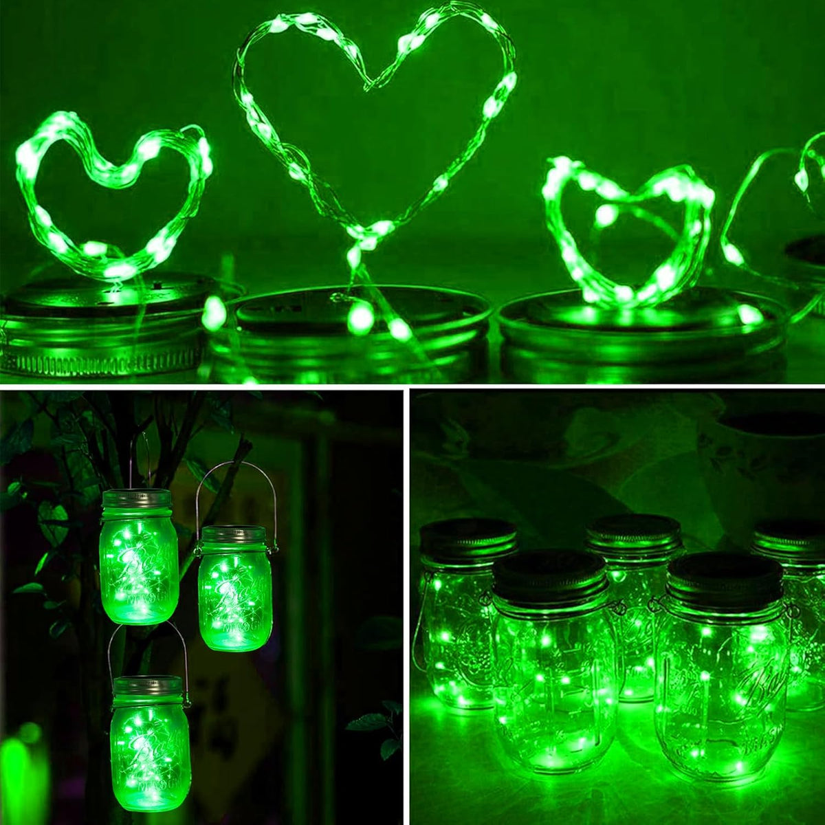 ZNYCYE Solar Mason Jar Lights, 12 Pack 30 LED Fairy Firefly Mason Jar Lids Outdoor Waterproof