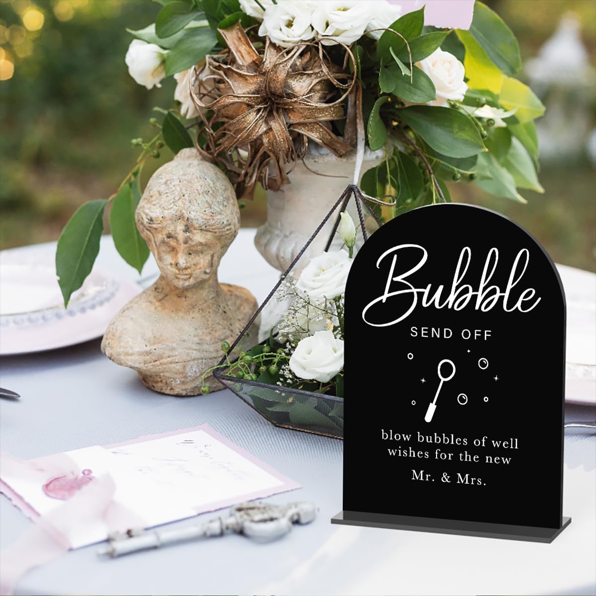 Acrylic Wedding Sign Wedding Signs for Ceremony Bubble Send Off Sign for Wedding Modern Calligraphy