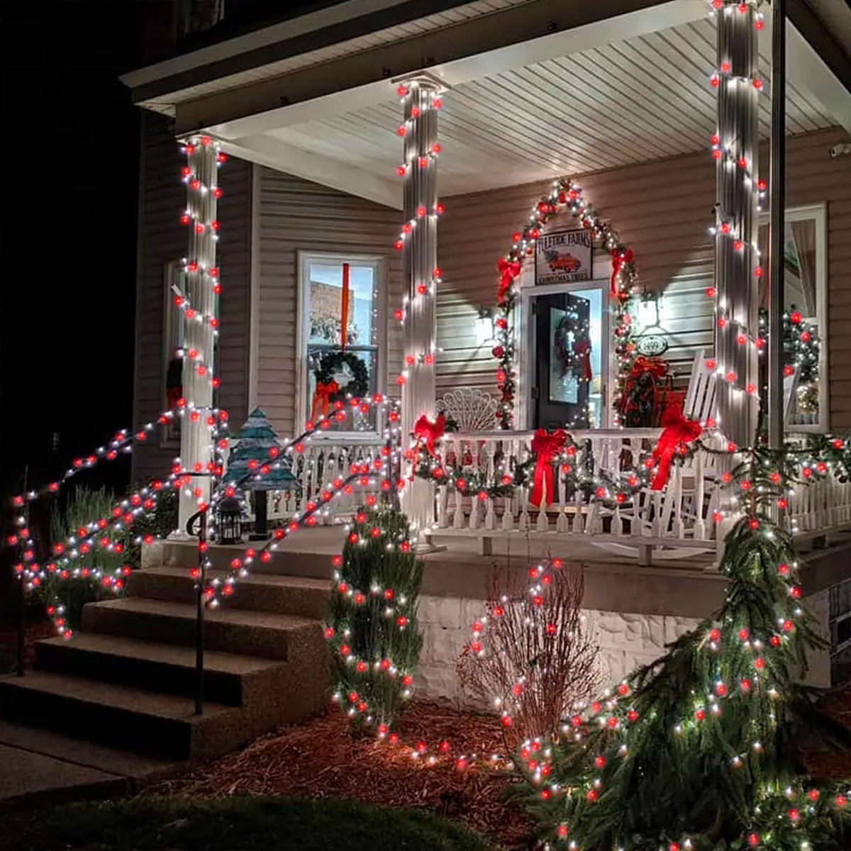 LJLNION 300 LED Christmas Lights, Extra Long 98.5FT Xmas String Lights Outdoor Indoor, 8 Lighting