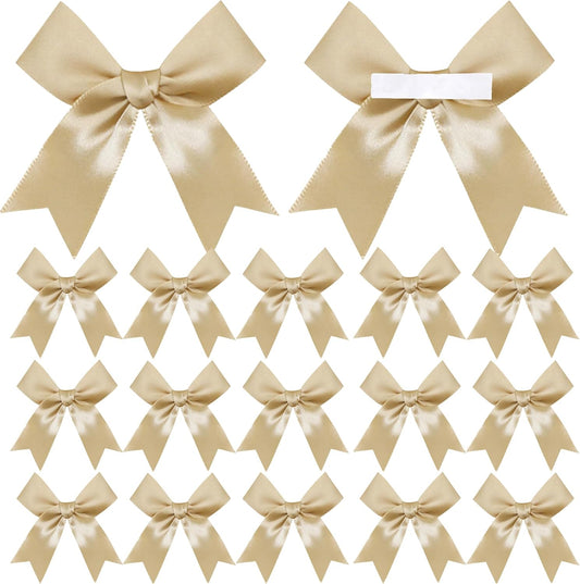 50 Pieces Gift Wrap Bows Premium Satin Ribbon Bows 3.3 Inch Craft Bows for Gift Wrapping DIY Treat