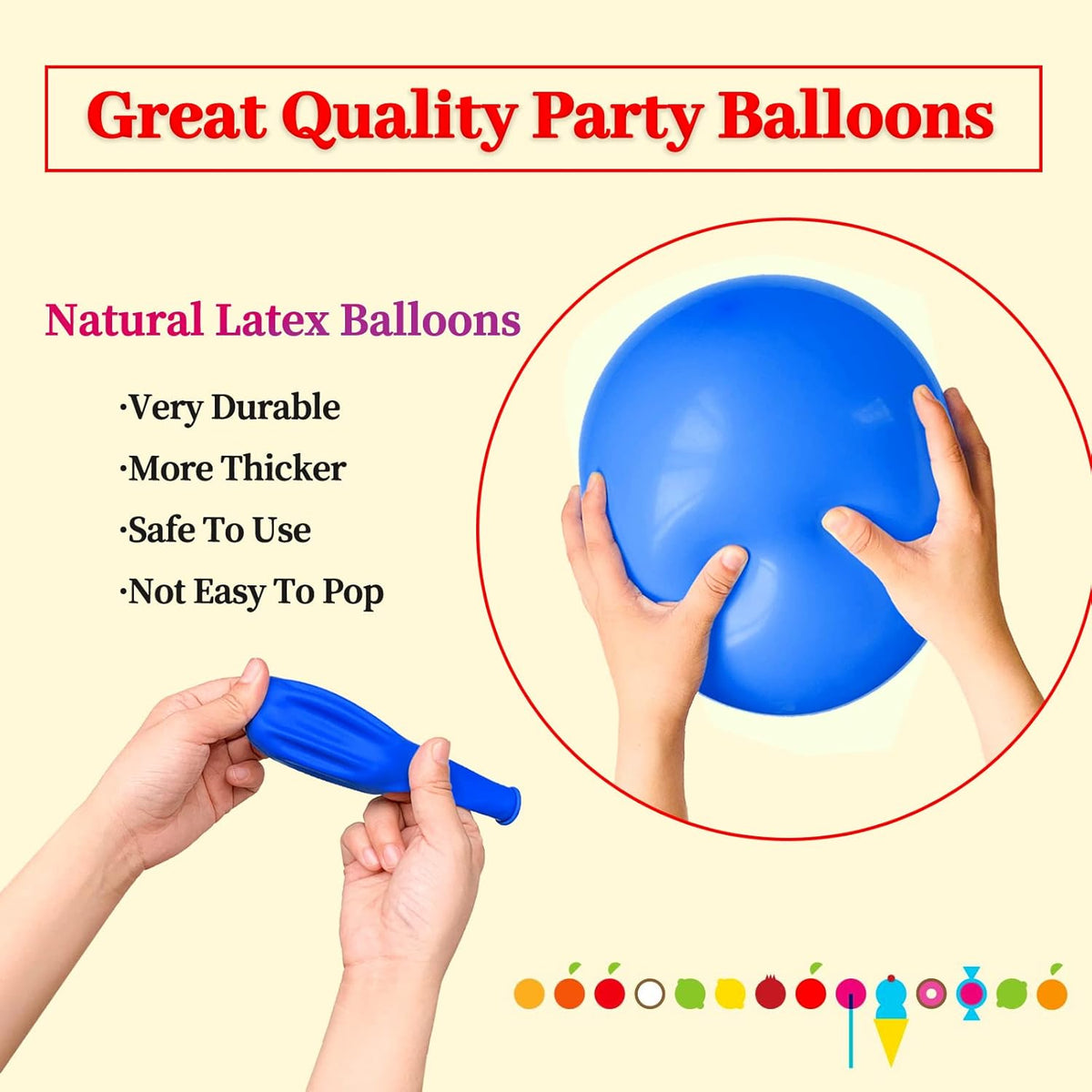110pcs Blue Balloon 12 inch, Blue Latex Balloon for Birthday Party Baby Shower Wedding(with 2