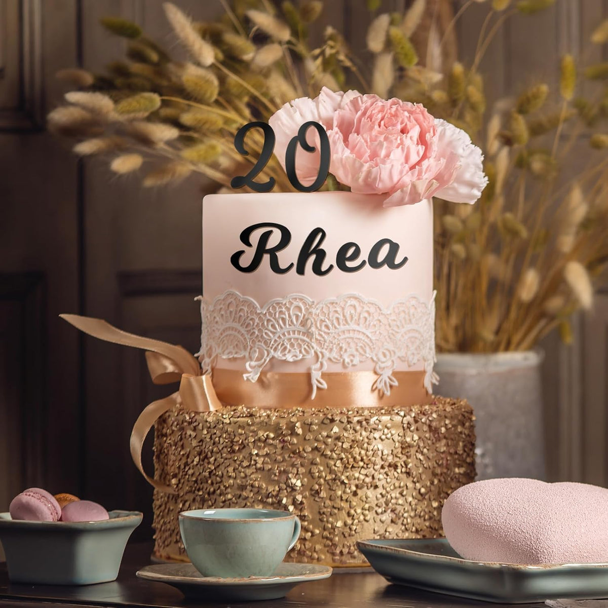 126 PCS Custom Name Cake Topper Acrylic Letters DIY Personalized A-Z & 0-9 Number Alphabet Cake