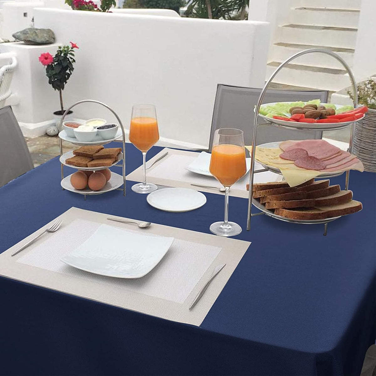 Hiasan Small Tablecloth for Square Tables - Waterproof and Spillproof Washable Fabric Table Cloth