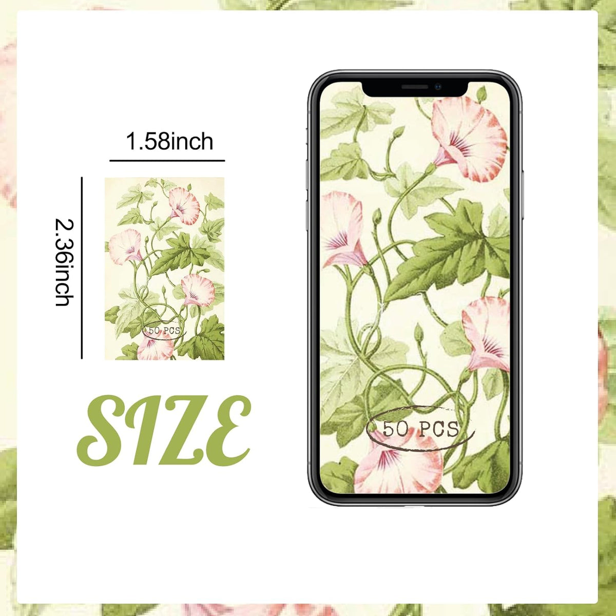 9 Sets 450 Sheets Washi Stickers for Journaling, Plants Fruit Flowers Butterfly Shell Boho Stickers