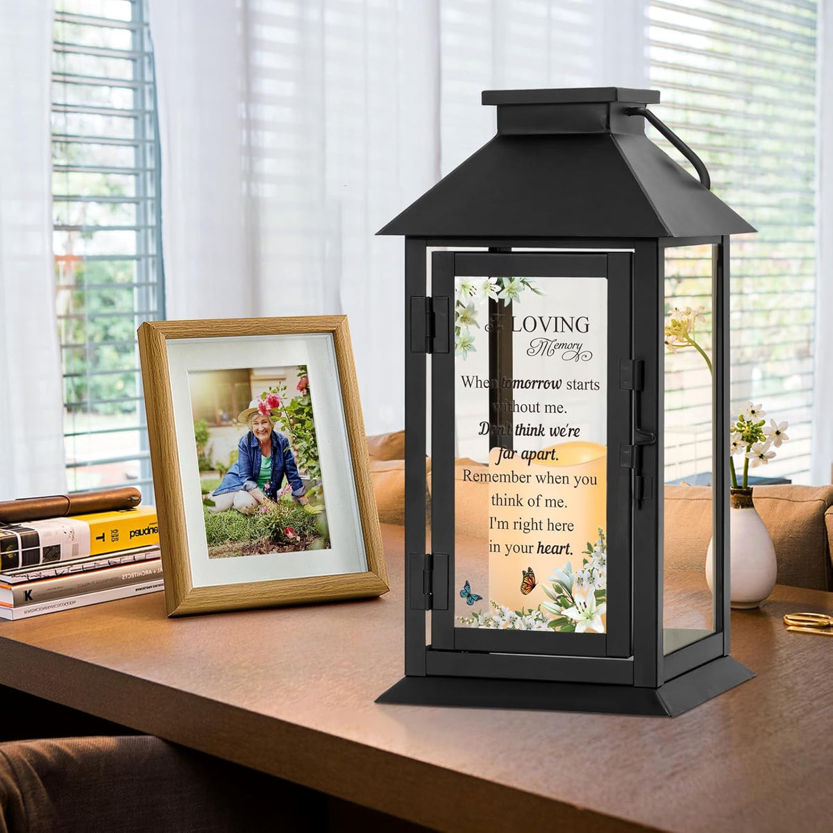 Memorial Lantern Bereavement Gifts in Memory of Loved One - Remembrance Sympathy Gifts for Loss of