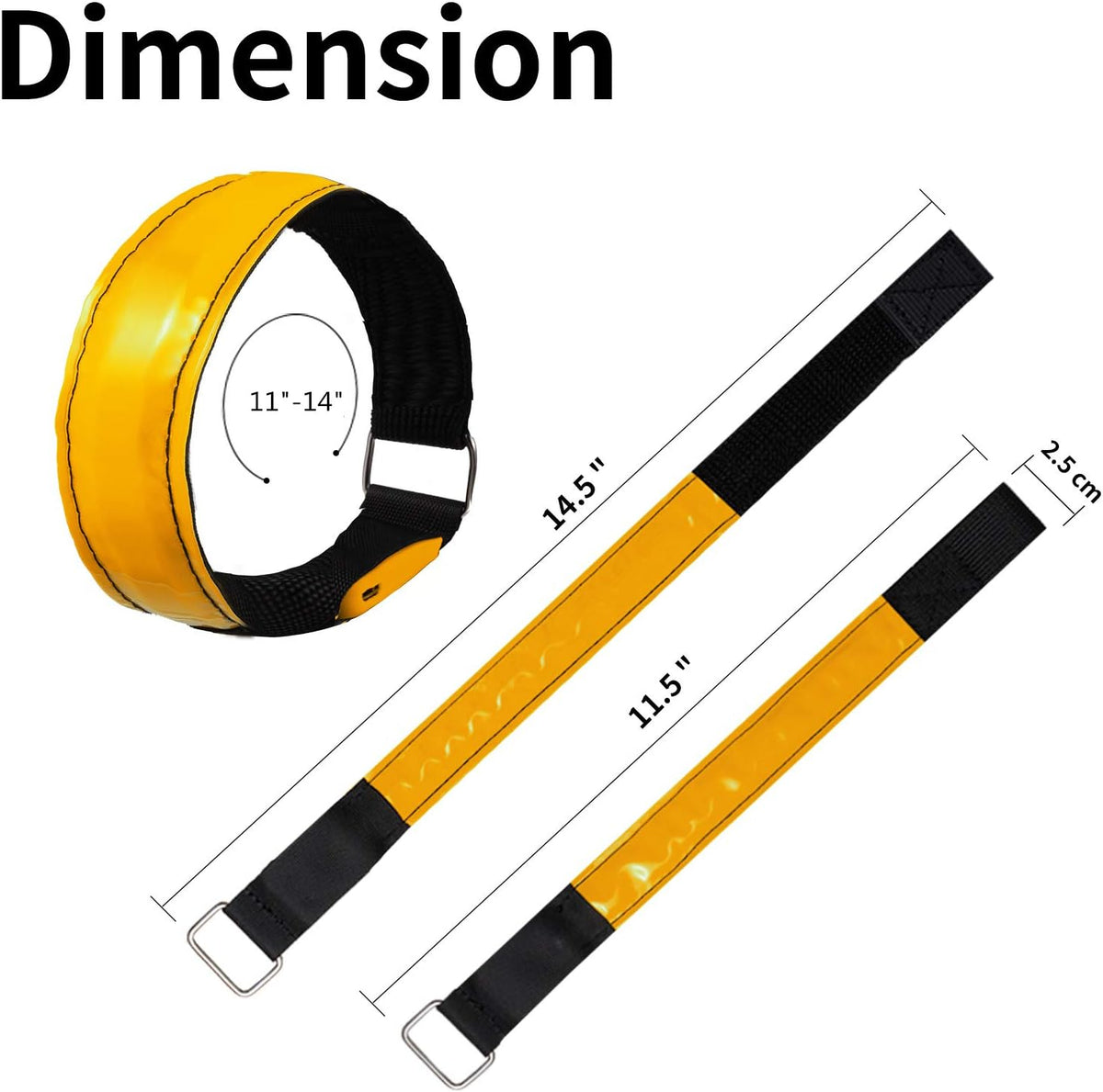 Rechargeable LED Armband for Running(2 Pack), Light Up LED Armband, High Visibility Reflective