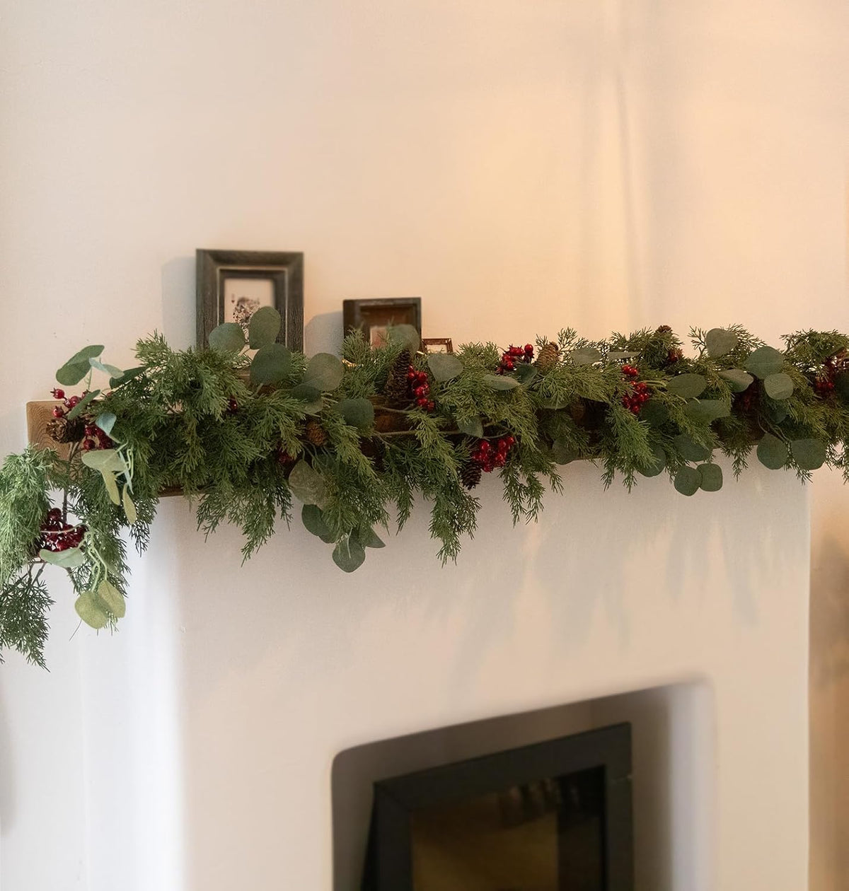 6.3FT Christmas 108 Branch Tips Artificial Cedar Garland, Anna's Whimsy Artificial Pine Cypress