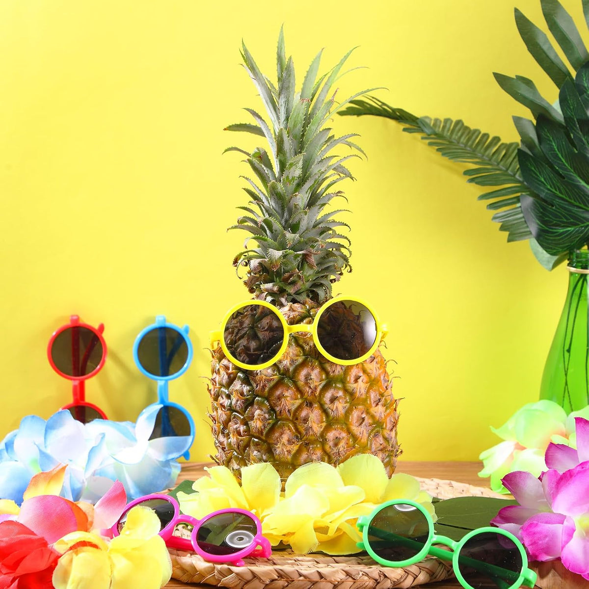 6 Sets Hawaiian Table Centerpieces Pineapple Luau Party Table Decorations Tropical Decor for Beach