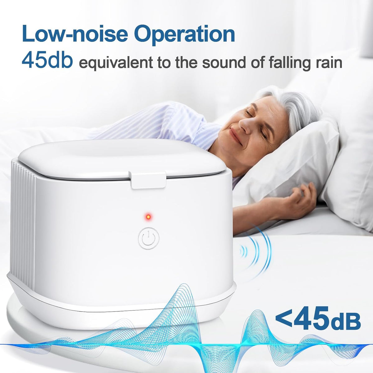 Ultrasonic Retainer Cleaner,50kHz Ultrasonic Denture Cleaner Machine for Aligner, Night guard