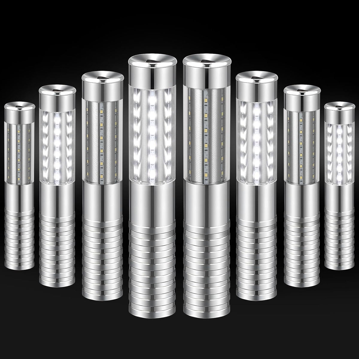 8 Pieces LED Strobe Baton Light Rechargeable Bottle Service Sparklers Stick Reusable Champagne