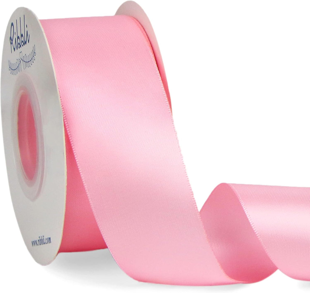 Ribbli Pink Double Faced Satin Ribbon,1-1/2” x Continuous 25 Yards,Use for Bows Bouquet,Gift