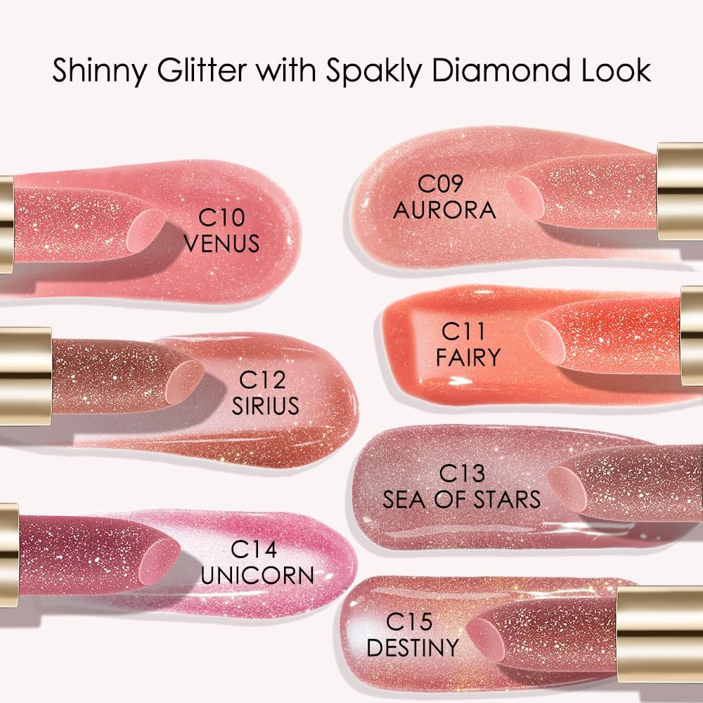 CATKIN Tinted Lip Balm Glitter Lip Stain Ultra Hydrating Lip Moistrurizer Lip Care with Vitamin E