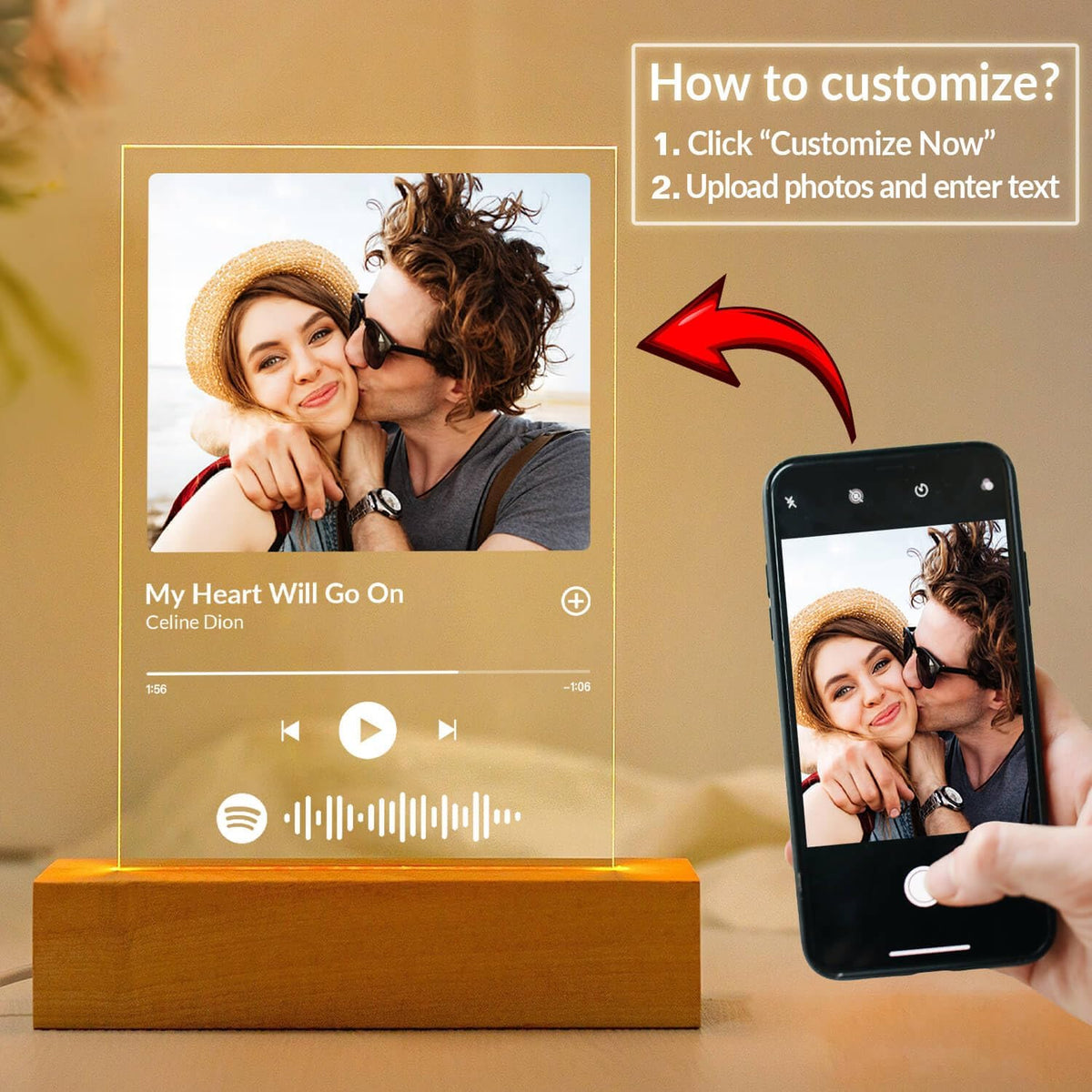 Custom Spotify Plaque, Customized Acrylic Song Plaque/Glass Album Cover, Custom Music Picture