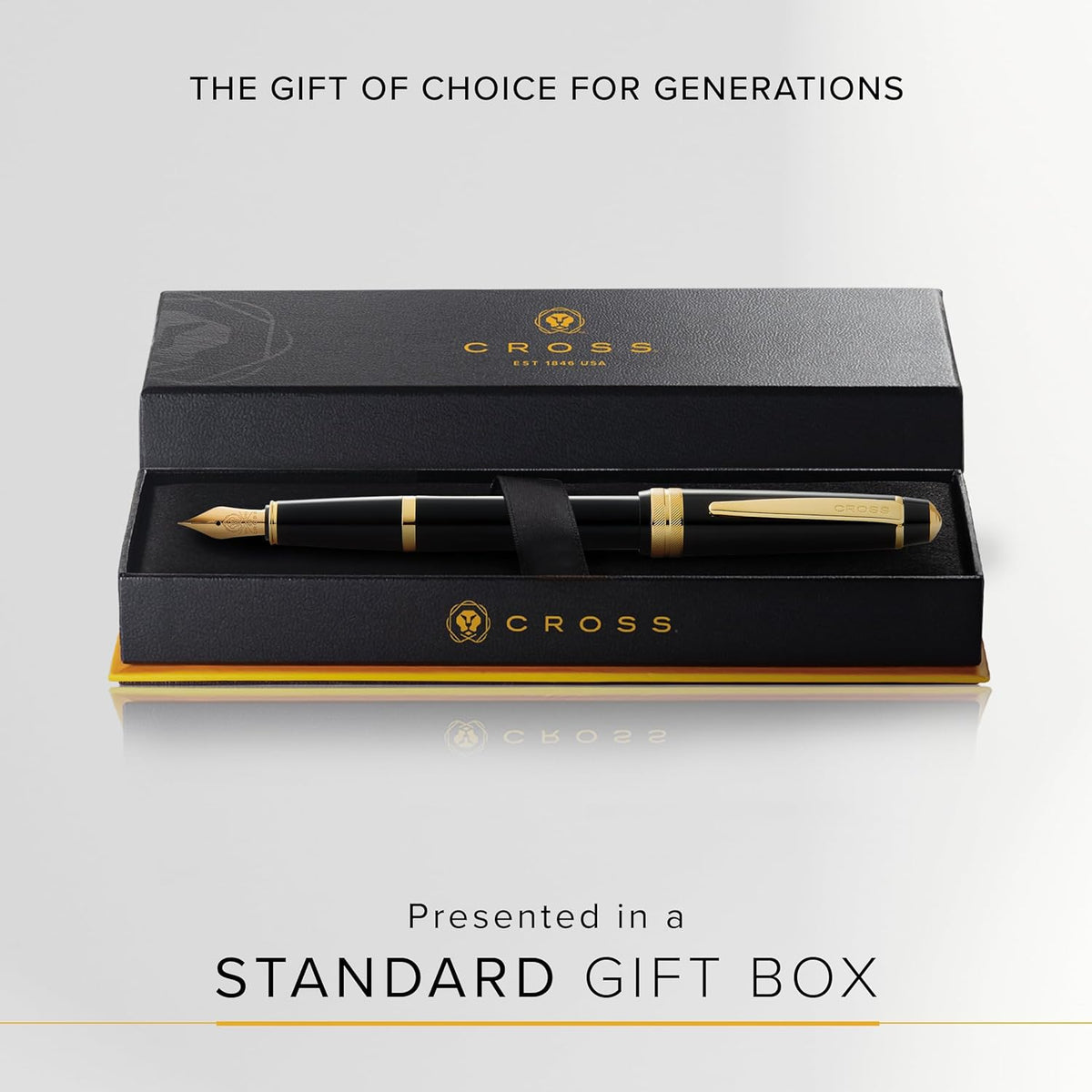 Cross Bailey Light Refillable Fountain Presented in a Everyday Gift Box - Medium Point, Black Ink