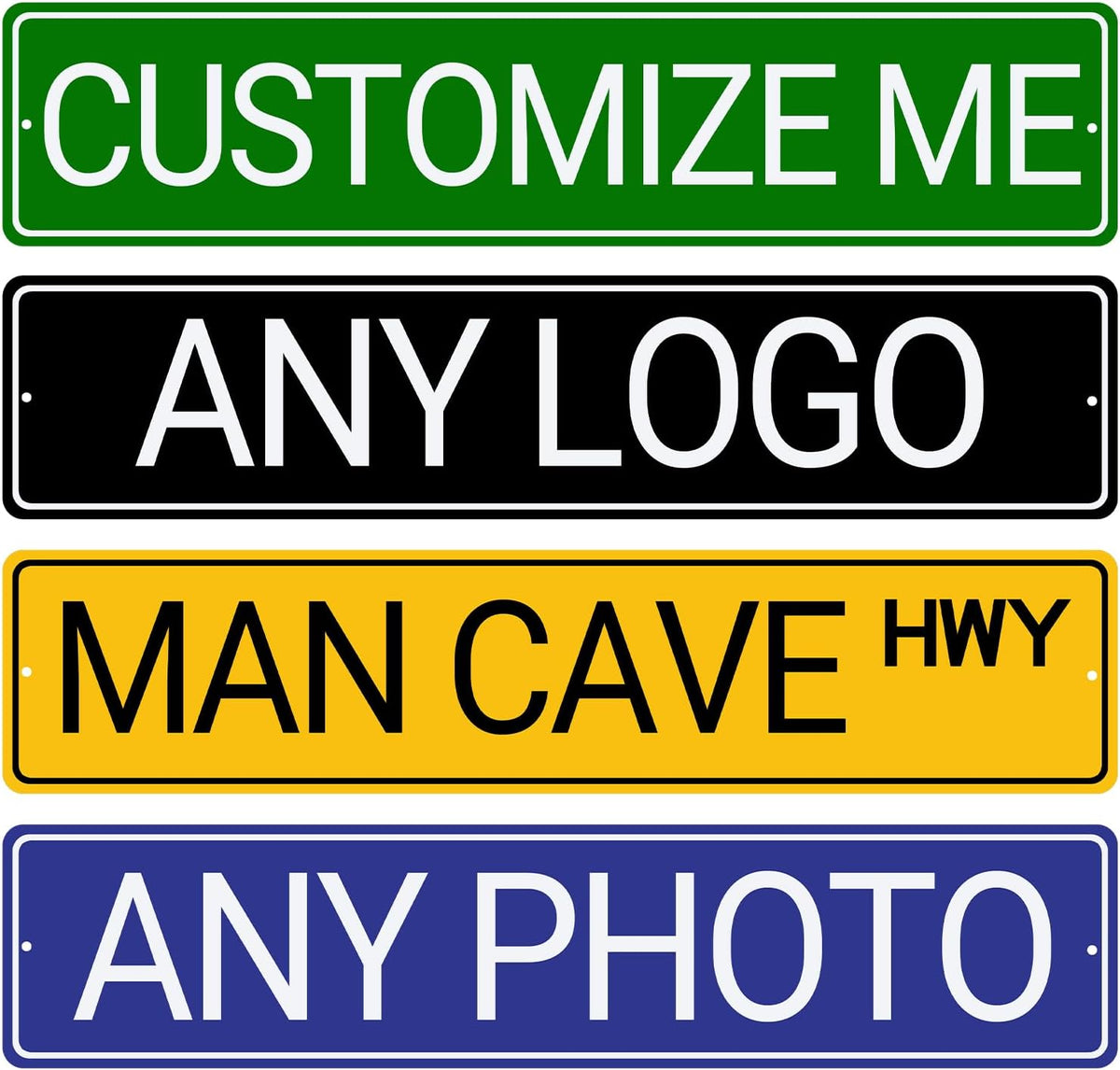 Custom Reflective Street Signs - Single/Double Sided Outdoor Metal Signs with Text, Photo, Logo