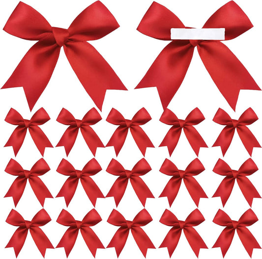 50 Pieces Gift Wrap Bows Premium Satin Ribbon Bows 3.3 Inch Craft Bows for Gift Wrapping DIY Treat