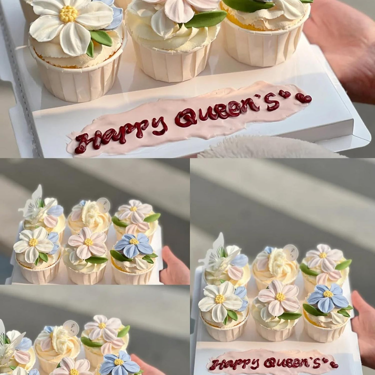 5 Pcs Daisy Flower Fondant Molds, Reusable Narcissus Flowers Chocolate Silicone Molds for Cupcake