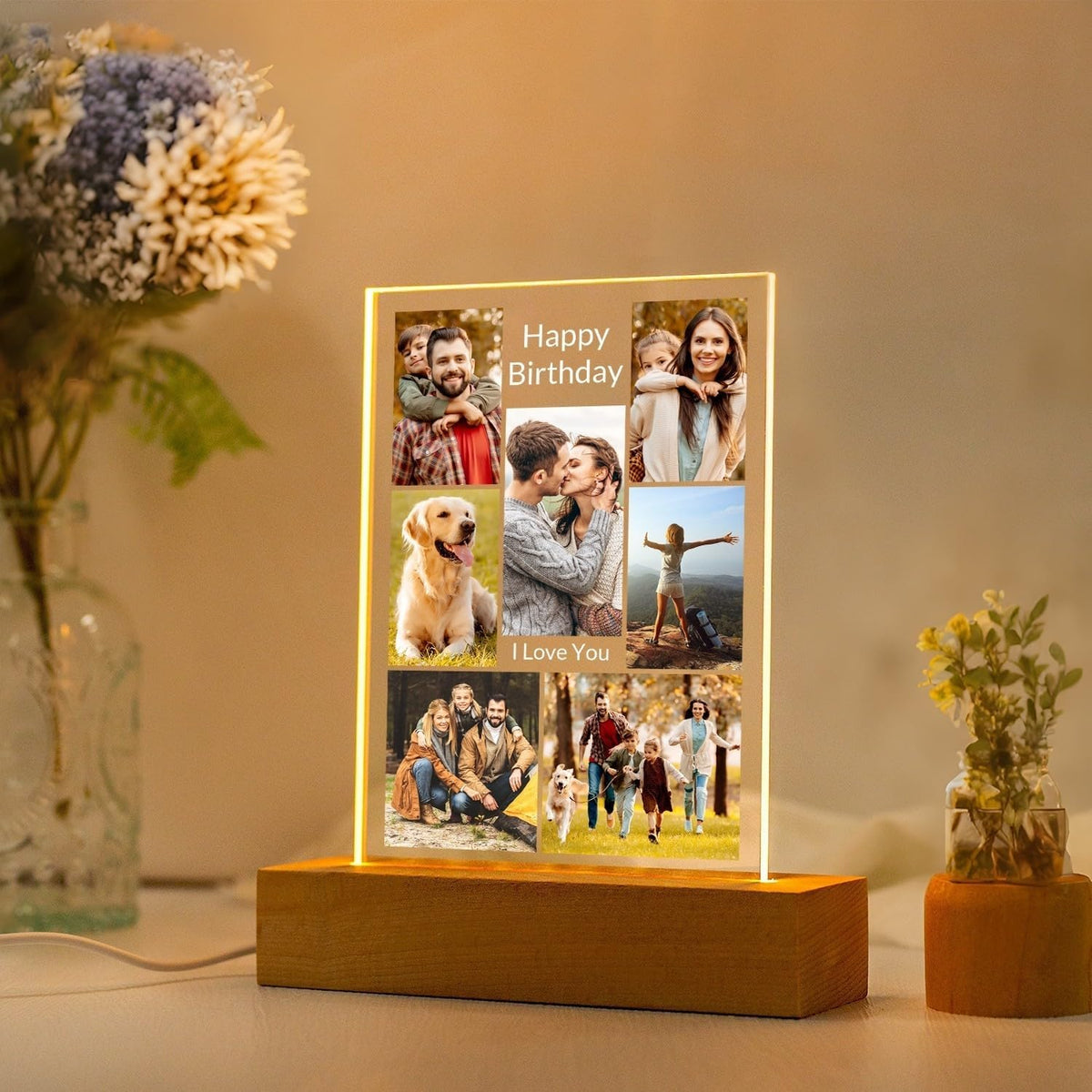 Personalized Birthday Gifts for Women and Men, Custom Picture Frames with Photo, Customized Photo