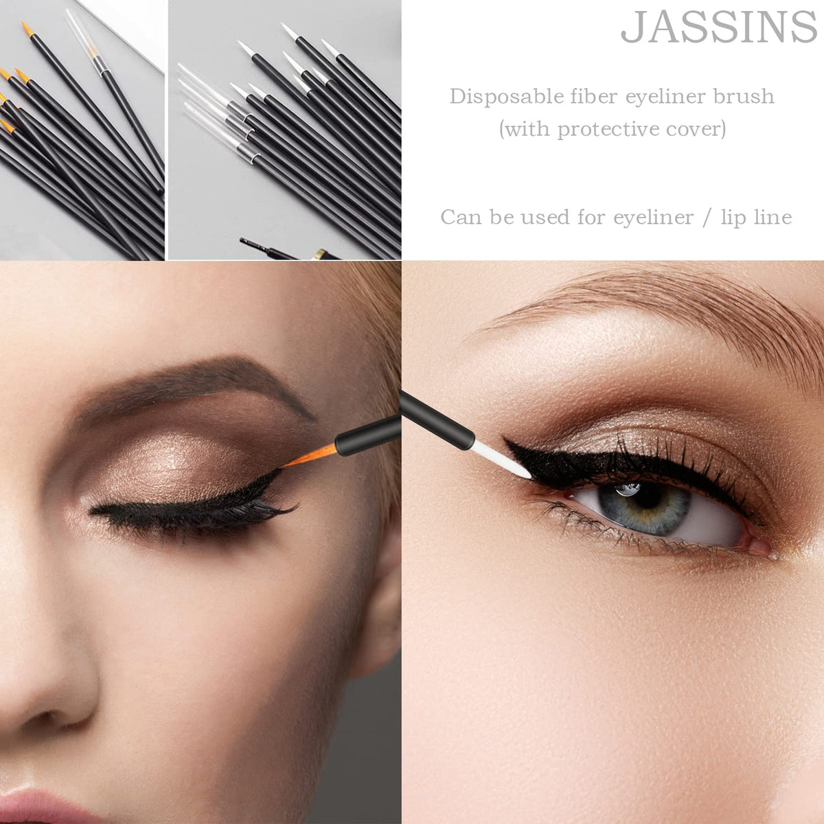 300pcs Disposable Makeup Tool Kit,Brow brush/Mascara brush/Lip Applicators/Eyeshadow