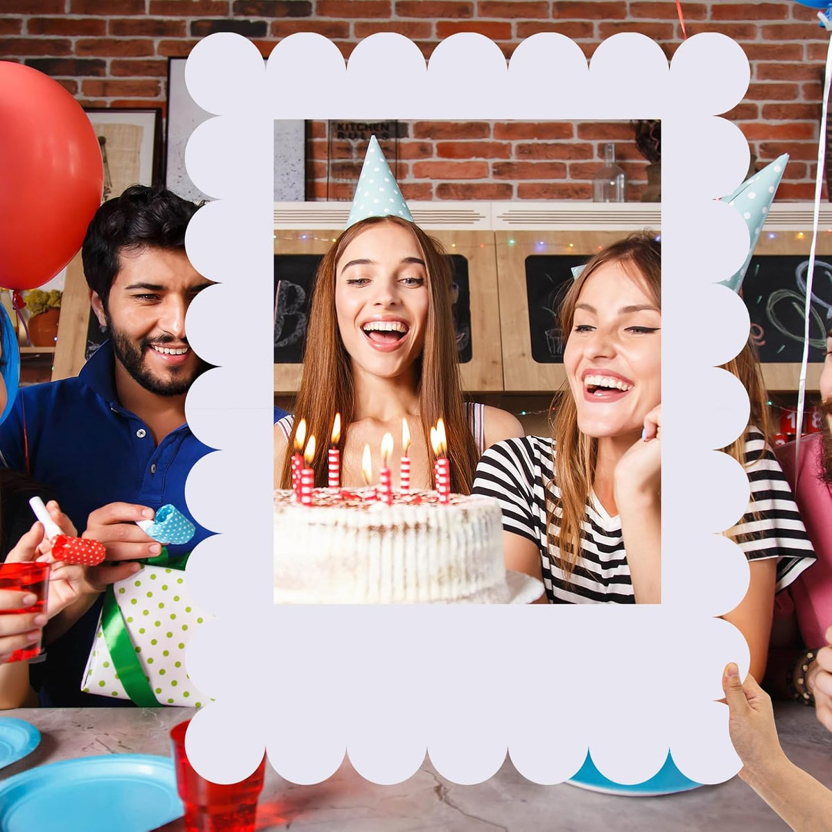 32 x 24 Inch Large Blank DIY Photo Booth Props Picture Frame Party Frame DIY Photo Booth Props