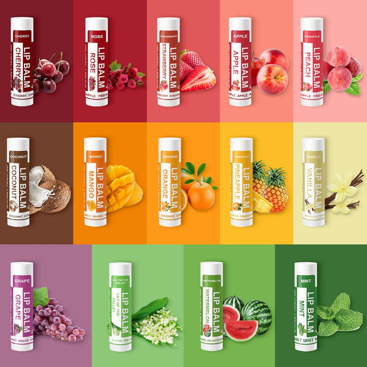Yopela 28 Pack Natural Lip Balm Bulk with Vitamin E and Coconut Oil - Moisturizing, Soothing, and