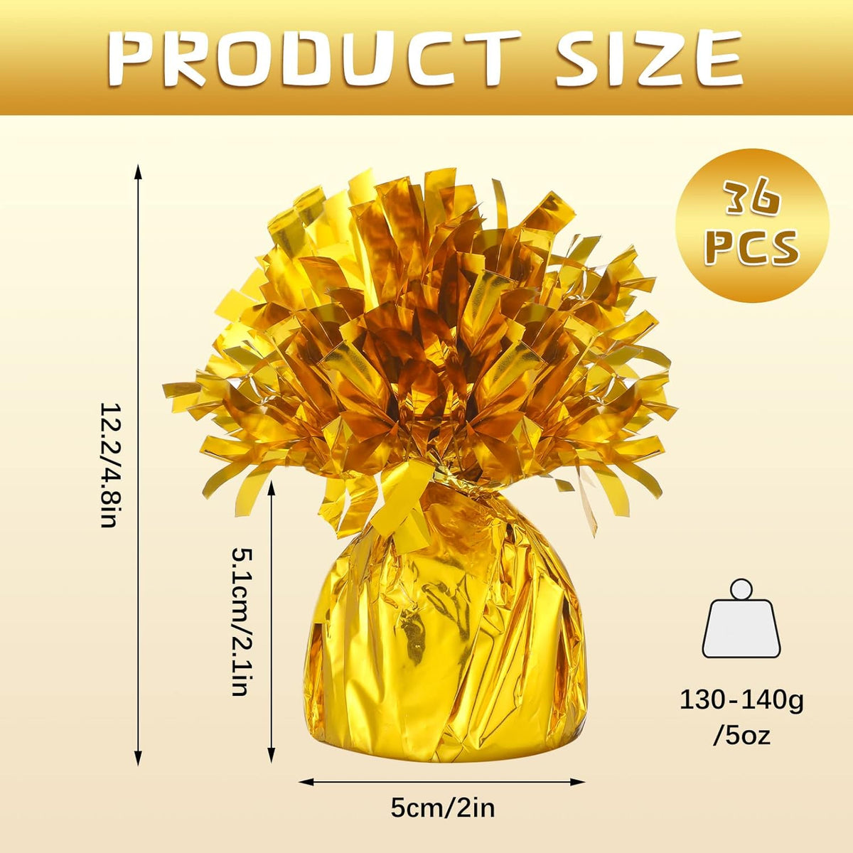 36 Pcs Metallic Balloon Weights Set Heavy Solid Metallic Anchor Balloon Holder Weights for Balloons