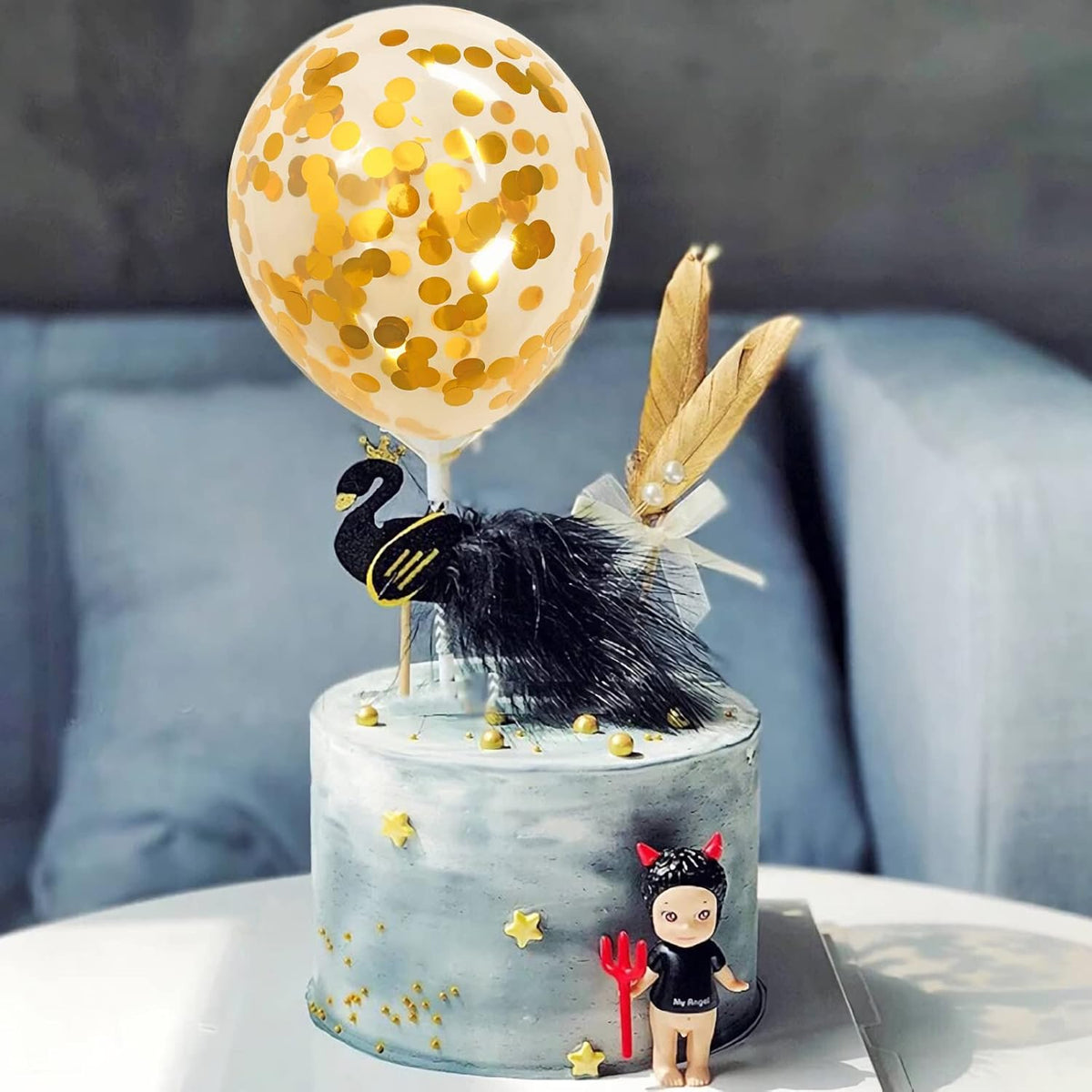 Gold Confetti Balloons, 40 Pcs 5 Inch Clear Balloons with Confetti Inside for Graduation Engagement