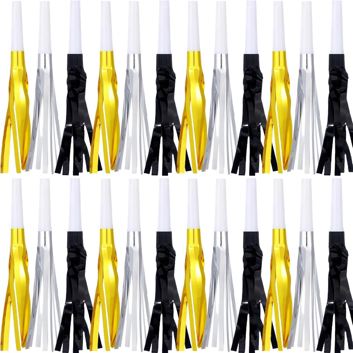 Metallic Fringed Noise Makers, for Noise Makers Party Favors, New Year Party, Baby Shower, Kids