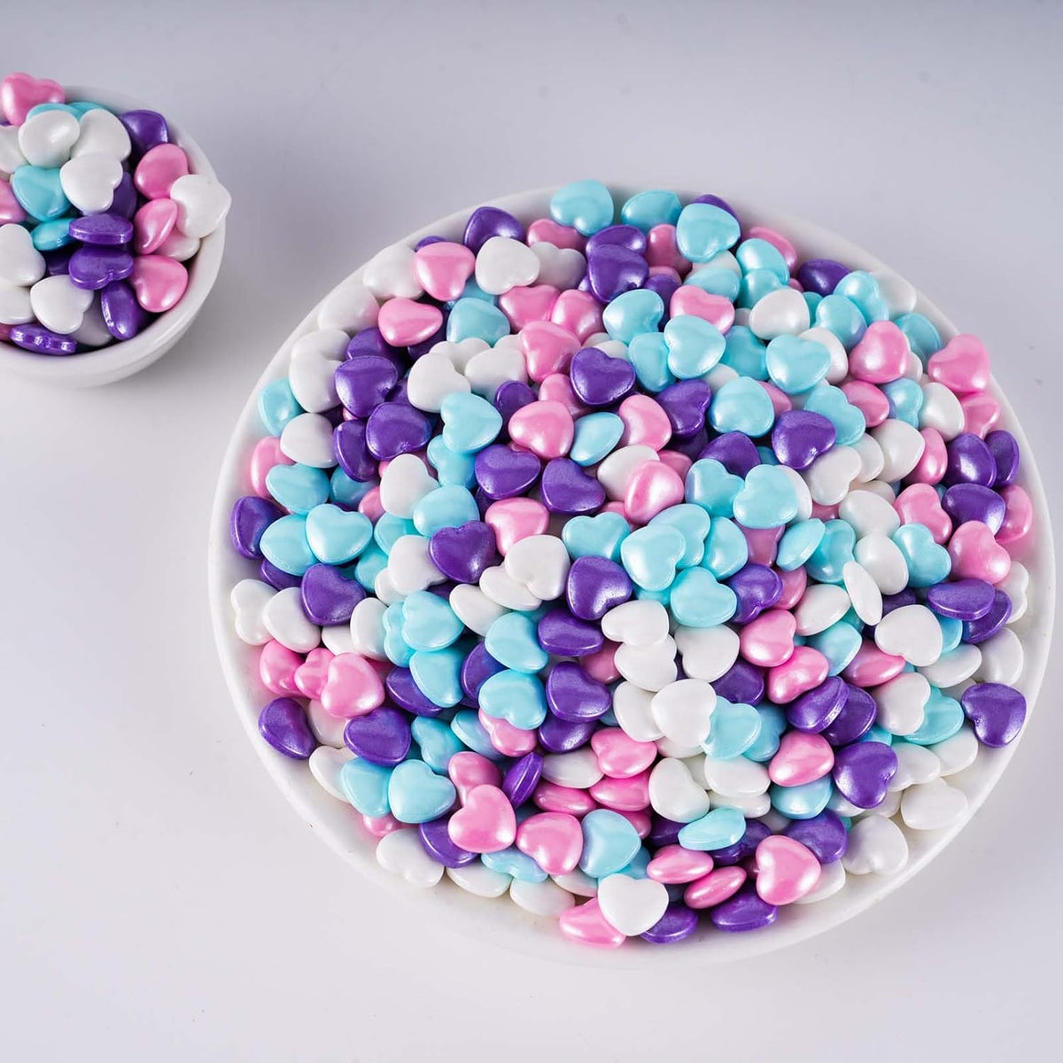 Kasvan Mixed Heart Shapes Sprinkles - Edible Candy Pearls 130g/4.58 Oz, Mix Size, Baking Cake