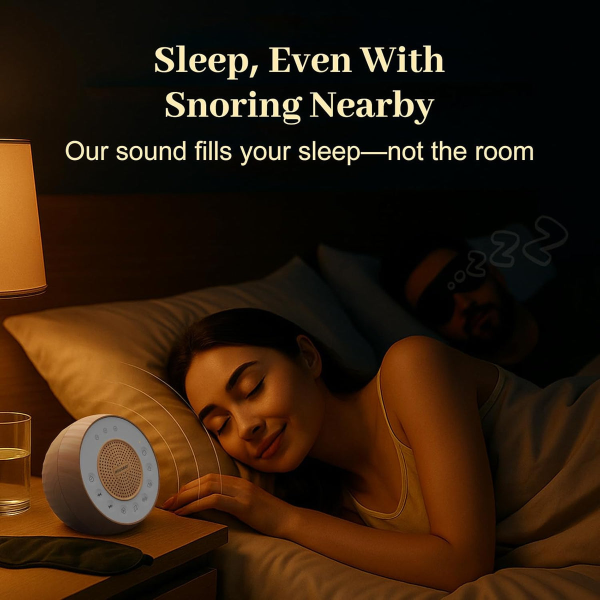 Housbay White Noise Sound Machine for Sleeping, 31 Soothing Sounds, Small Sleep Machine for Adults