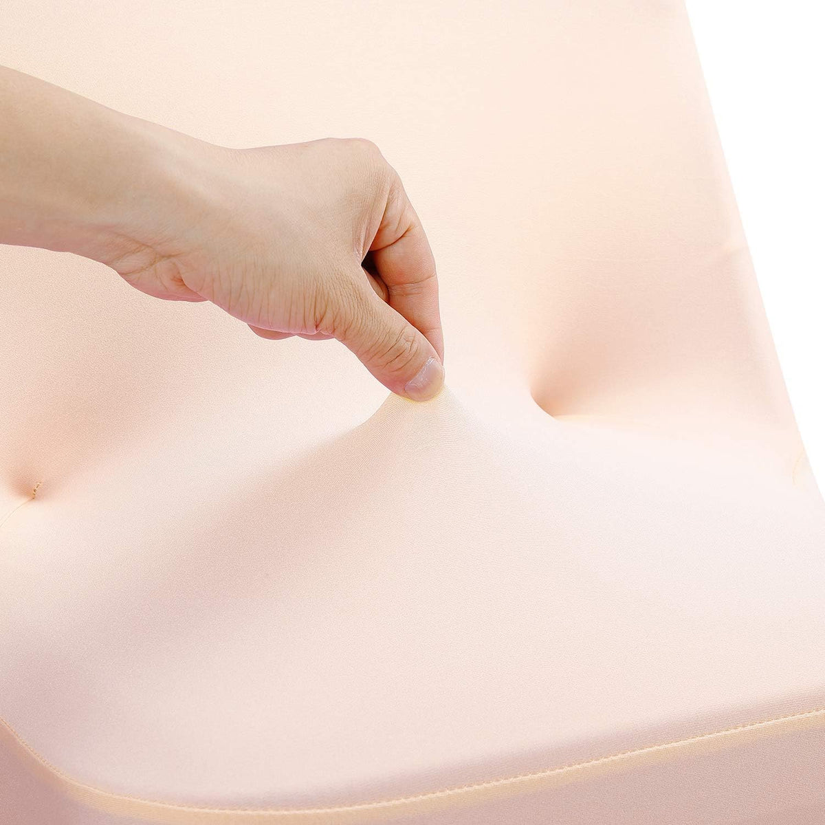 Peomeise Stretch Spandex Folding Chair Cover for Wedding Party Dining Banquet Event (Blush