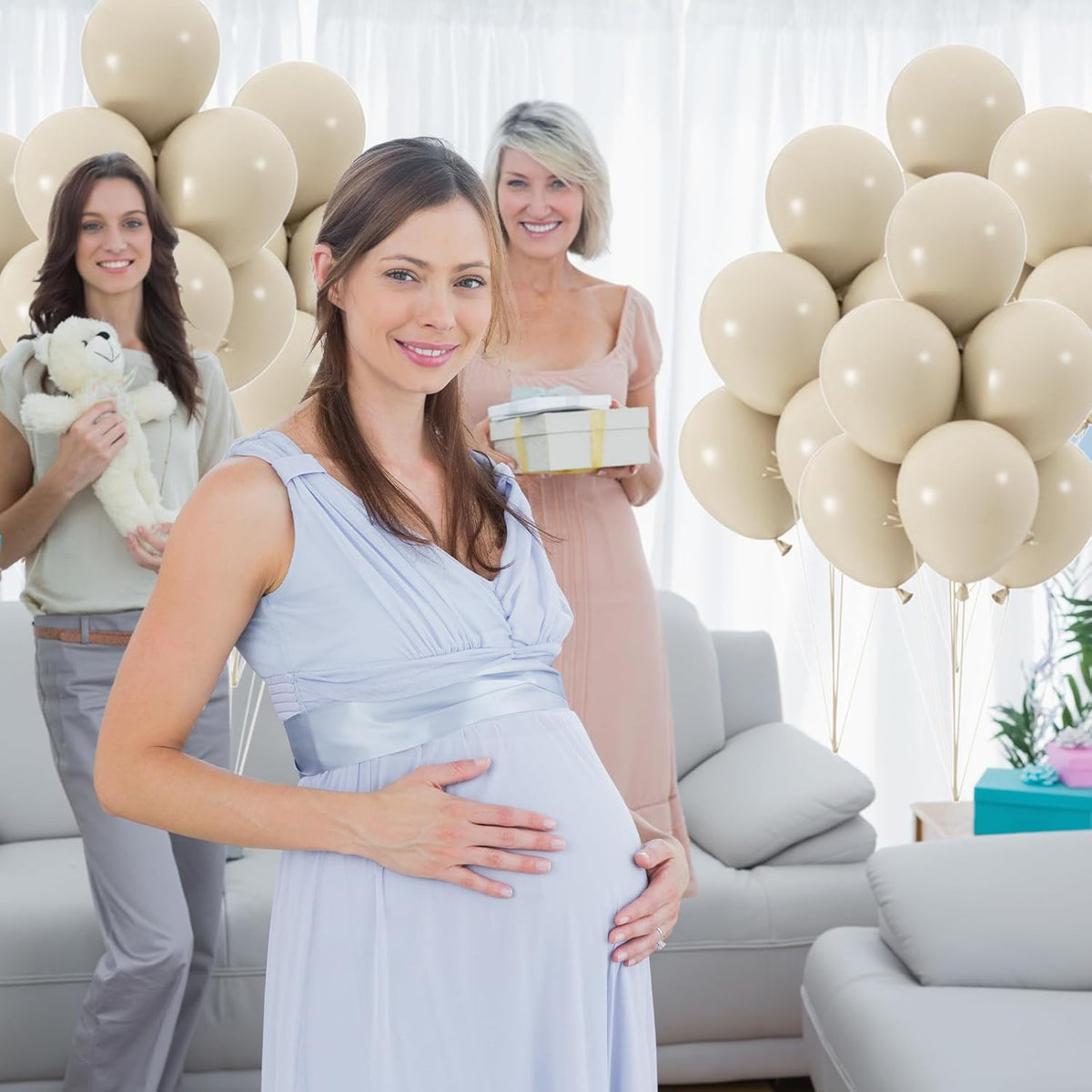 100pcs Sand White Balloons, 12inch Ivory White Party Latex Balloons for BOHO Wedding Birthday Baby