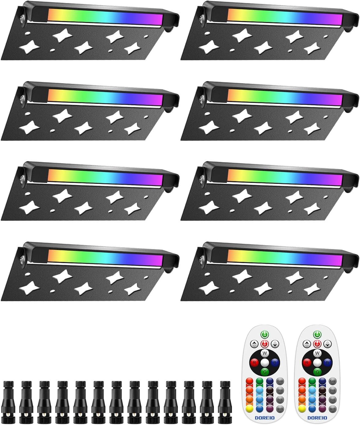 5W RGB Retaining Wall Lights 7 inch LED Hardscape Lighting Color Changing Low Voltage Landscape