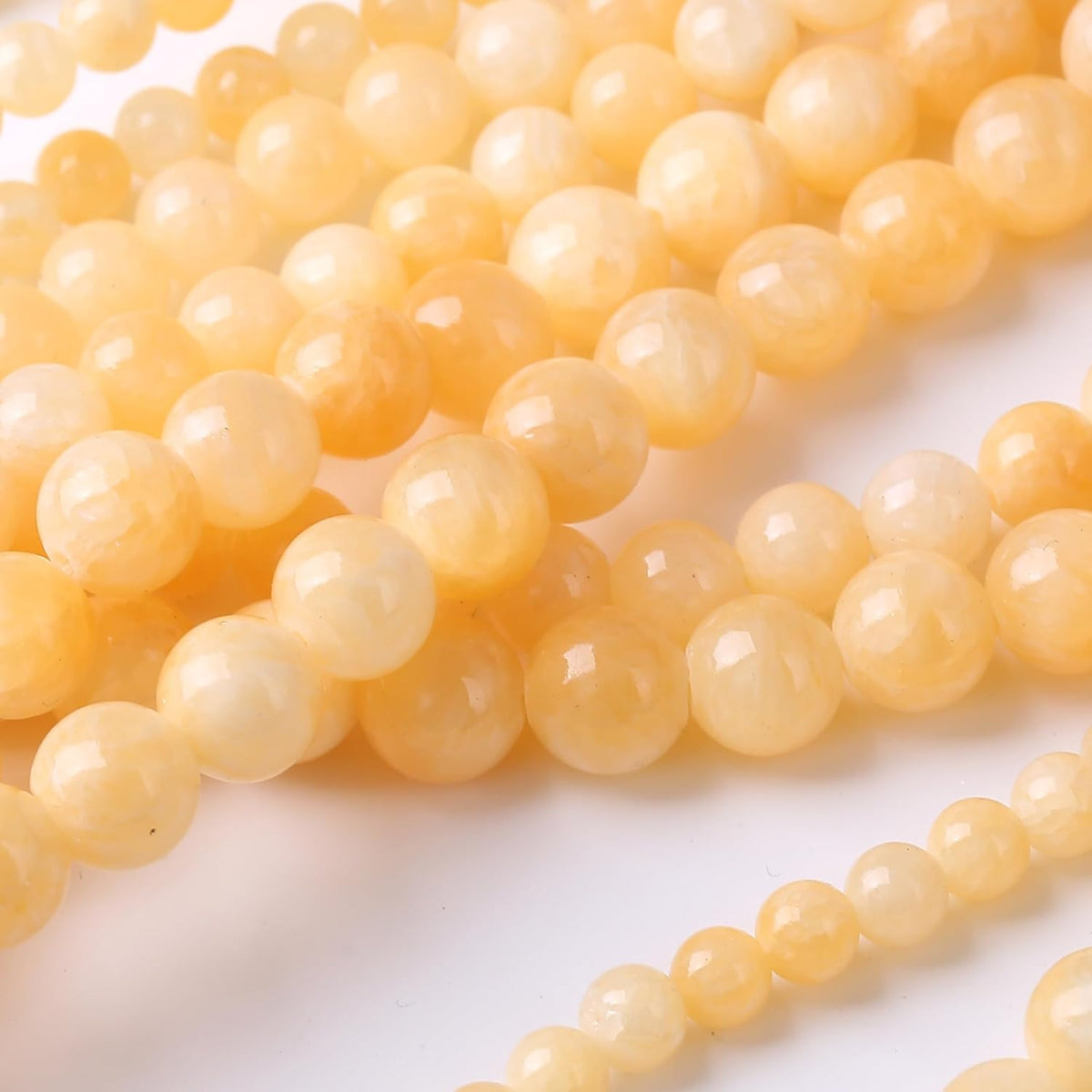 Rice Topaz Stone Beads Gemstone Round Crystal Energy Jade Beads Stone Beads for Jewelry Making DIY