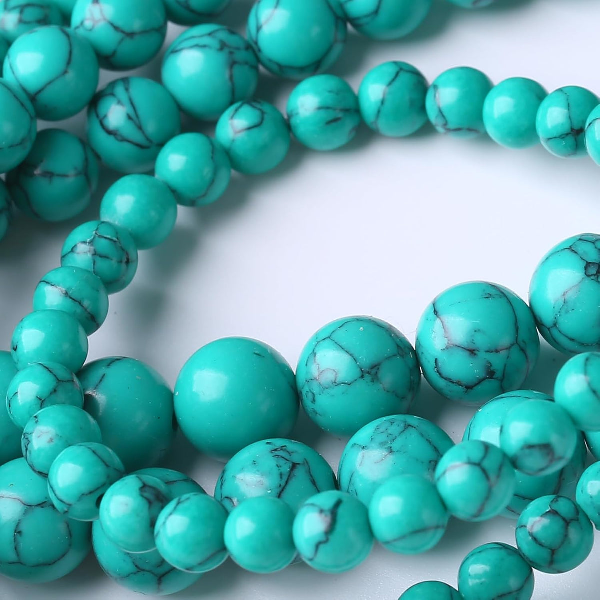 Turquoise Stone Beads Gemstone Round Crystal Energy Jade Beads Stone Beads for Jewelry Making DIY