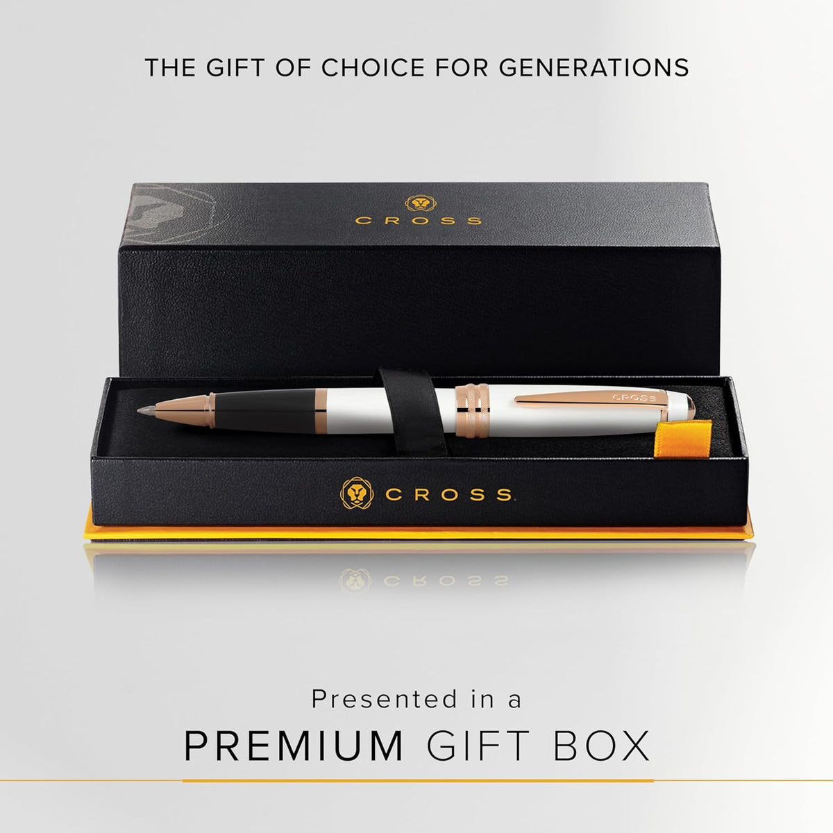 Cross Bailey Refillable Rollerball Pen Presented in a Premium Gift Box - Medium Point, Black Ink