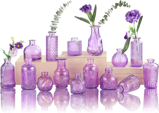 Bud Vases for Centerpieces Wedding,Flower Vases in Bulk for Rustic Home Decor,Small Vases for