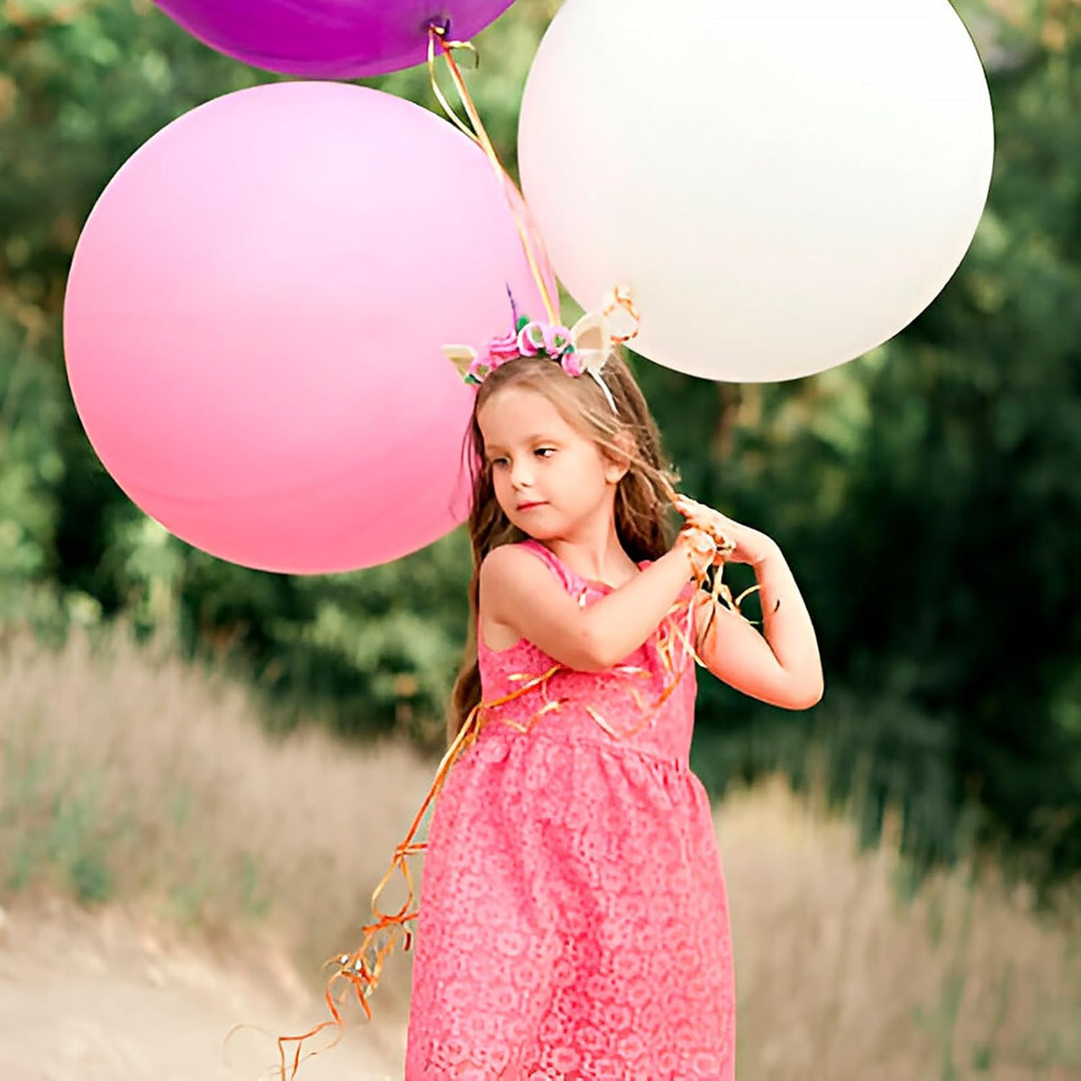 Giant 36 inch Balloons, 4pcs Large White Jumbo Balloons for Wedding, Party & Baby Shower Decorations